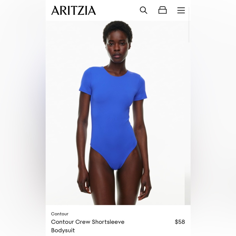 Aritzia Contour T-Shirt Bodysuit, XXS. NWOT
